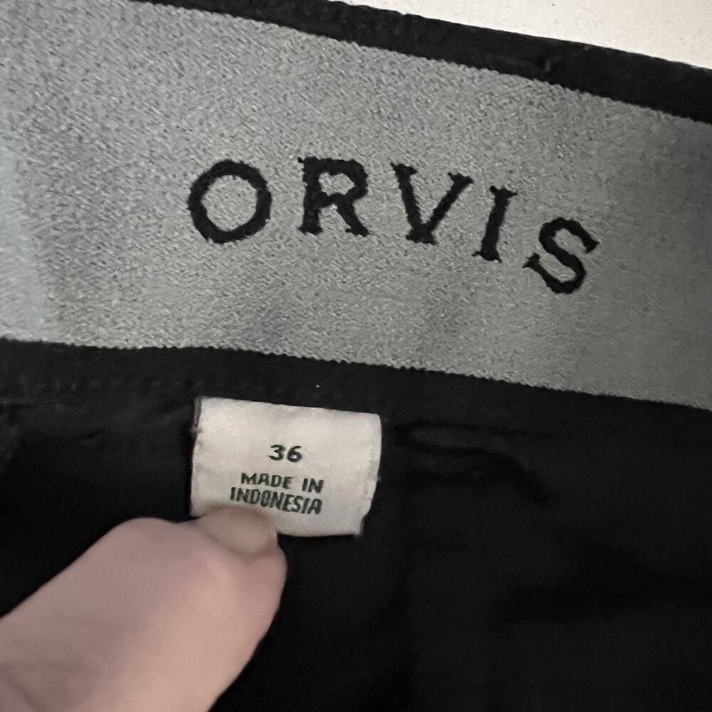 Orvis Mens Black 4 way Stretch Cargo Short with Belt Sz 36 - Picture 4 of 6
